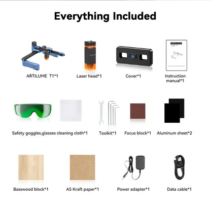 ARTILUME T1 package contents and accessories
