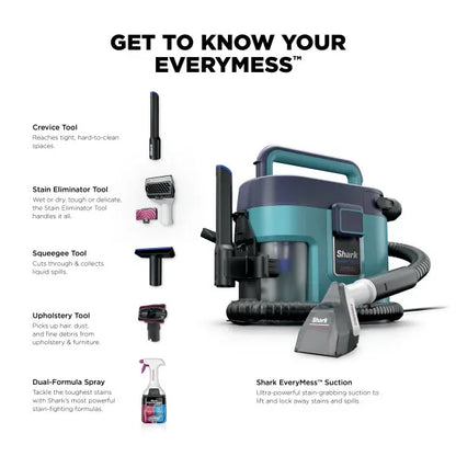 Shark EveryMess VX102 in Teal — product image 5